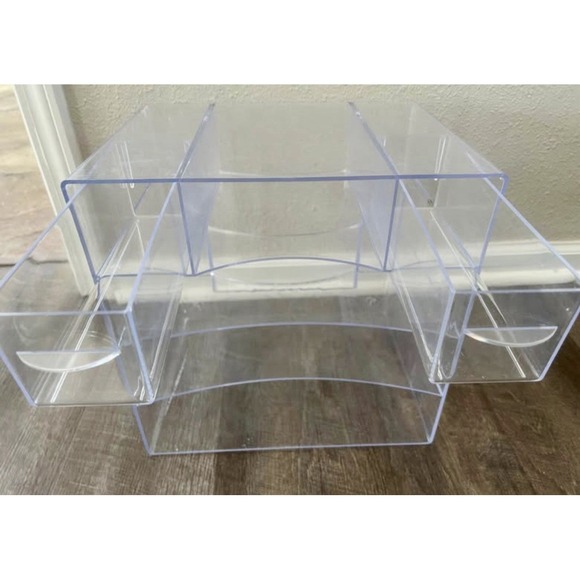 Rubbermaid Clear Acrylic Organizer Or Storage Box With Multiples Drawers - Picture 8 of 9